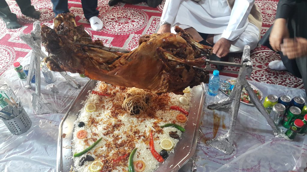 Expat Life Blog Expat Life in Riyadh photo of Local Grilled Lamb On Our Office Roof