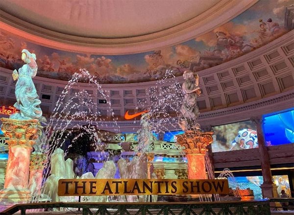 Expat Life Blog Las Vegas Tourist Ultimate Guide 2021 photo of the Atlantis Show inside the Forum in Caesars Palace las vegas