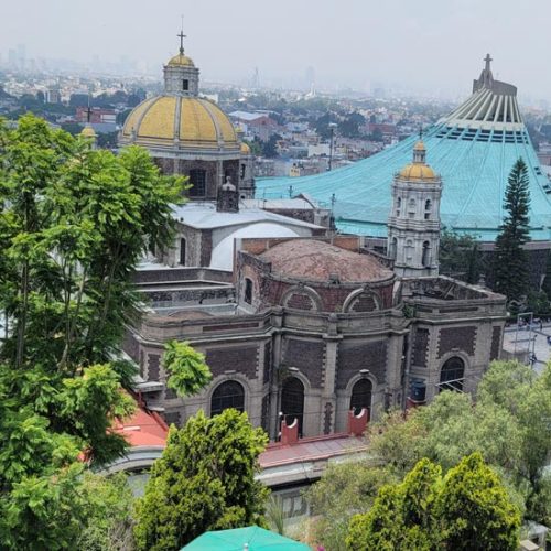 An aerial view of Baselica De Guadalupe - CDMX